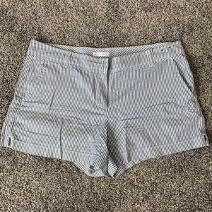 Blue and White Stripe NY&Co shorts - 3.5”